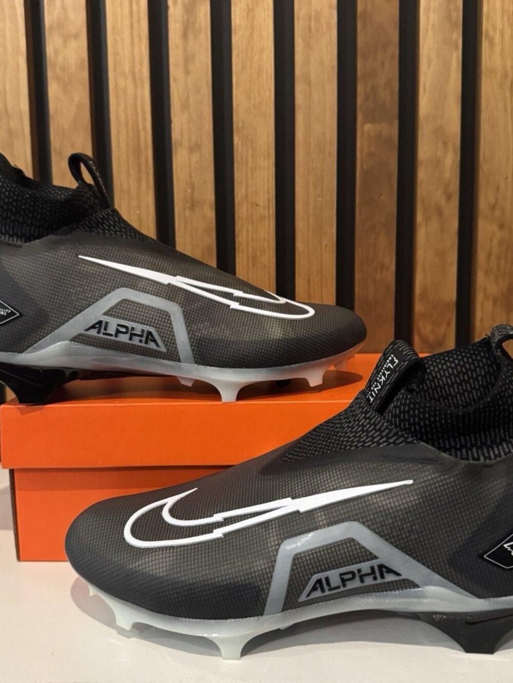 SIZE 11 - Nike Alpha Menace Elite 3 Football Cleats Black White Grey CT6648-001